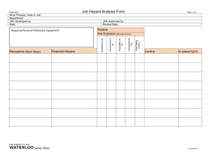 Job hazard analysis form ()