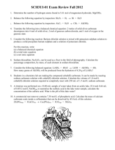 SCH3U-01 Exam Review (Fall 2012)