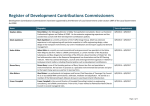 Register of Development Contributions Commissioners