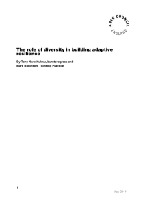 The role of diversity in building adaptive resilience