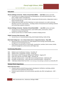Resume - Peace Horse Learning Center