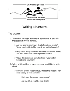 Writing a Narrative