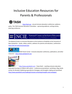 Inclusive Education Resources for Parents