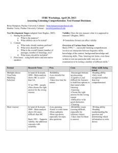 Assessing Listening