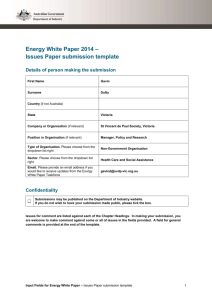 Details of person making the submission