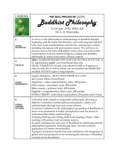 Phil 353 Buddhist Philosophy (Wawrytko) (F 2013)