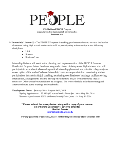 UW-Madison PEOPLE Program Graduate Student Summer Job