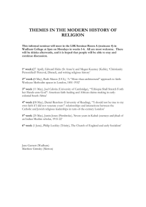 Themes in the Modern History of Religion Seminar