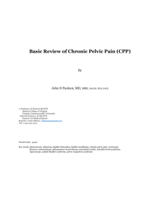 Basic Review of Chronic Pelvic Pain (CPP)