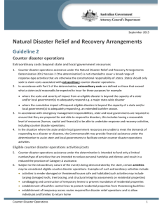 Guideline 2 - Counter Disaster Operations