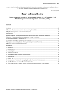 Report on Internal Control 2013 - L`Autorité de contrôle prudentiel et