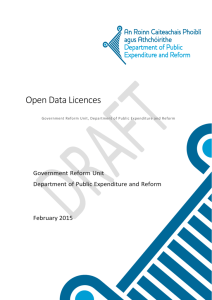 Open Data Licences - Department of Public Expenditure and Reform