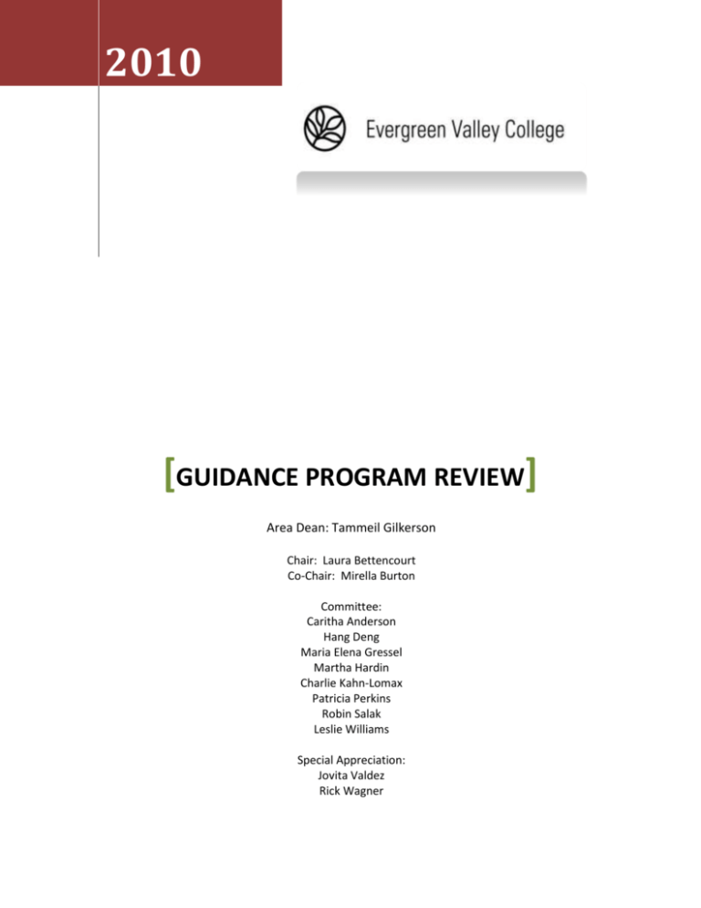 Guidance Program Review Evergreen Valley College