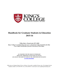 Handbook for Graduate Students in Education