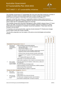 Fact sheet 7 - ICT Sustainability Initiatives