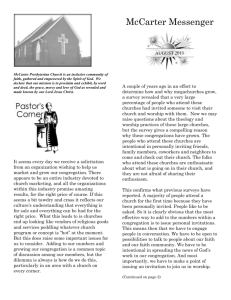 newsletter – august 2013 - McCarter Presbyterian Church