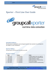 Groupcall Xporter - First Line User Guide (v6)