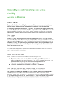 WHAT IS A BLOG? - Media Access Australia