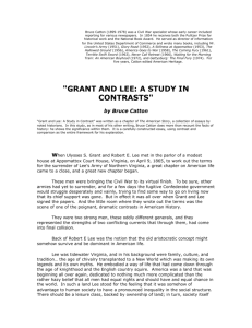 grant and lee: a study in contrasts