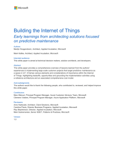 Building the Internet of Things - Center