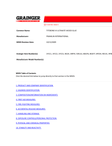 Common Name: TITEBOND III ULTIMATE WOOD GLUE