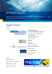 RETRANS2 Regions - Renewable Energy Technology Deployment