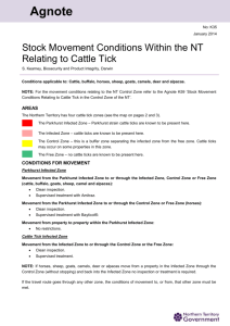 Stock Movements Relating to Cattle Tick