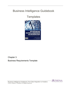 Chapter 3: BI requirements template
