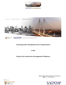 Towards growth, development and Transformation in the Project and