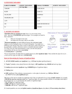 significant figures and scientific notation