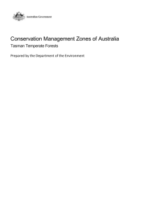 Conservation Management Zones of Australia Tasman Temperate