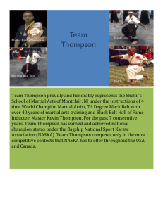 Team Thompson Brochure 2013 Sponsorship drive