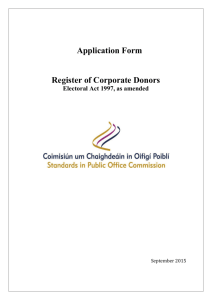 Application Form - Standards in Public Office Commission