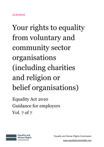 Your rights to equality from voluntary and community sector