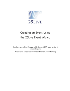 Guide for Creating an Event in 25Live