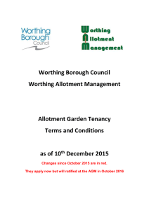Terms and Conditions - Worthing Allotment Management