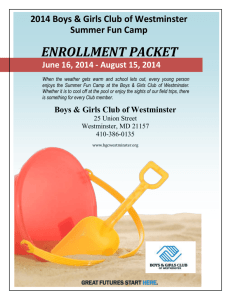 enrollment packet - Boys & Girls Club of Westminster