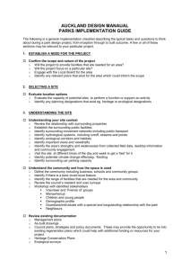 Parks Implementation Guide