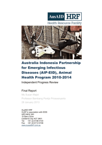 Synergies between AIP-EID animal and human health programs