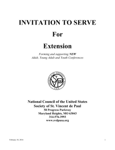 Invitation to Serve - Society of St. Vincent de Paul