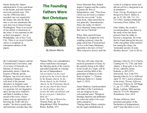 The Founding Fathers Were Not Christian