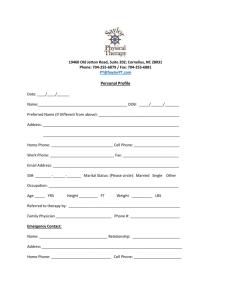 New Patient Forms - Saylor Physical Therapy