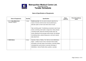 Ventilators - MMCL ........ Metropolitan Medical Centre