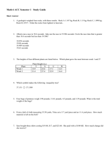 Math 6 ACC Semester 1 Study Guide