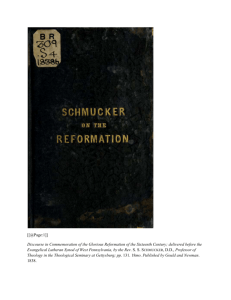 Schmucker Discourse on the Reformation