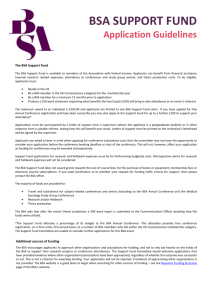 Support Fund Application Form - The British Sociological Association