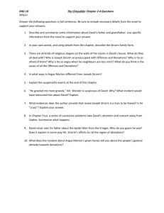 ENG 1D The Chrysalids: Chapter 2-4 Questions Wilson Answer the