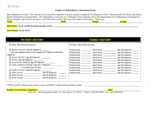 Patient and Family History Form