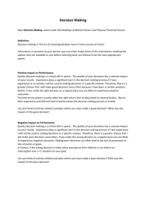 Decision Making for PE Network