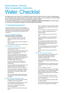 ResourceSmart Schools Water Checklist